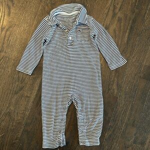 Vineyard Vines 12-18m Button One Piece Navy/White